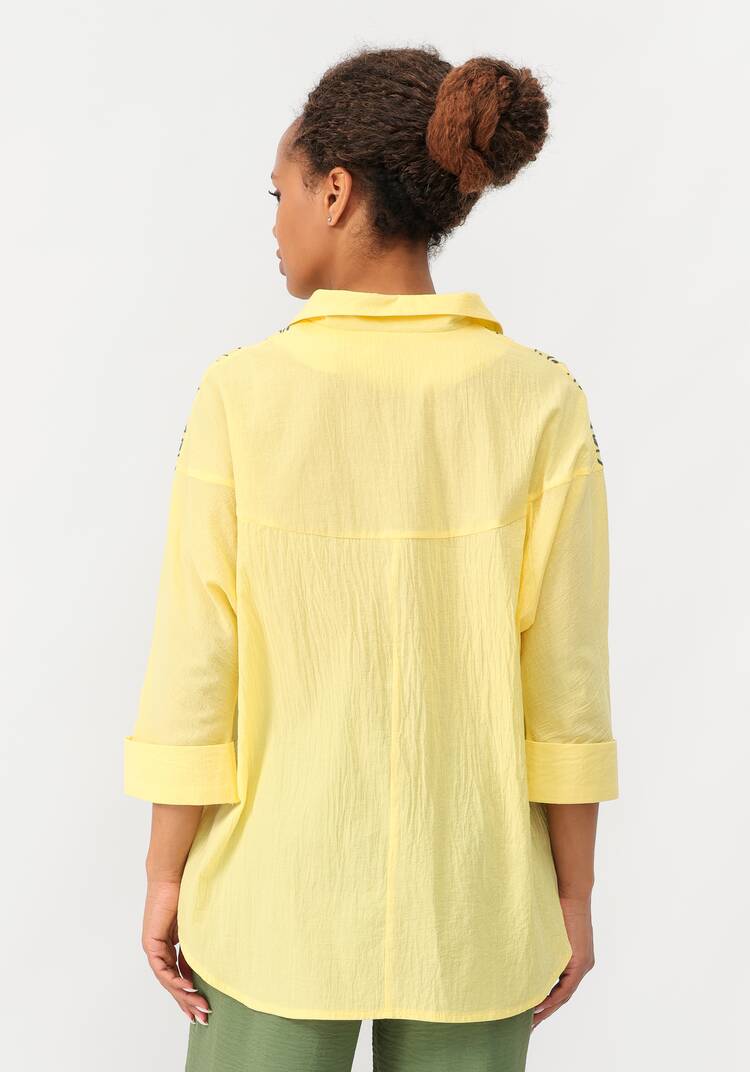 Блуза с принтом по плечам шир.  750, рис. 18