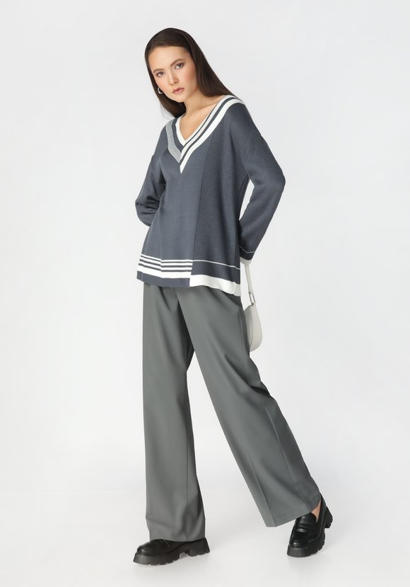 Джемпер женский с V образным воротом шир.  580, рис. 8