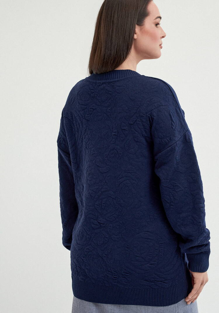 Кардиган с V-образным вырезом свободный шир.  750, рис. 11