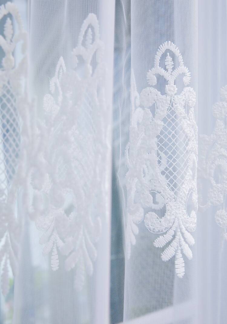 Тюль-сетка с вышивкой шир.  750, рис. 11