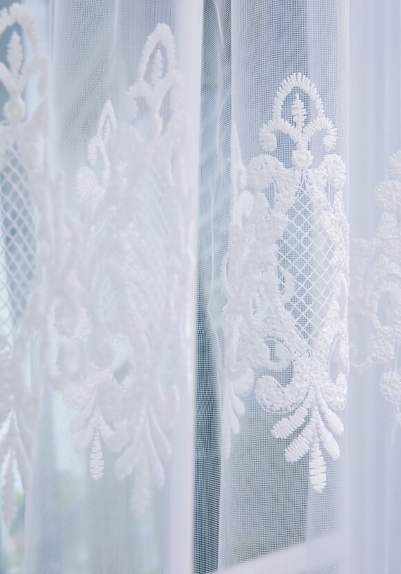 Тюль-сетка с вышивкой шир.  580, рис. 11
