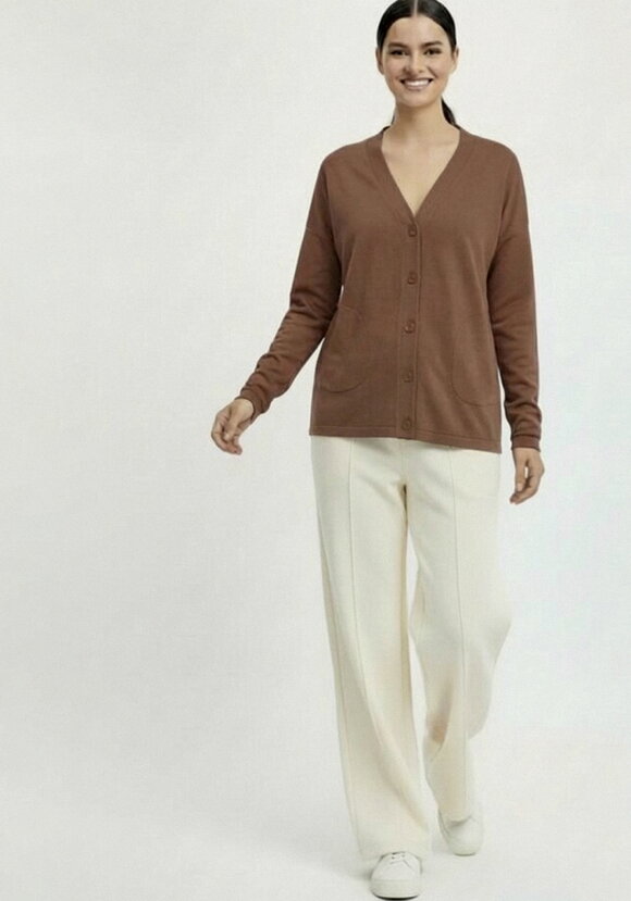 Кардиган на пуговицах утепленный шир.  580, рис. 16