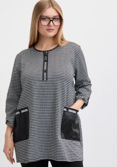 Туника контранстной отделки