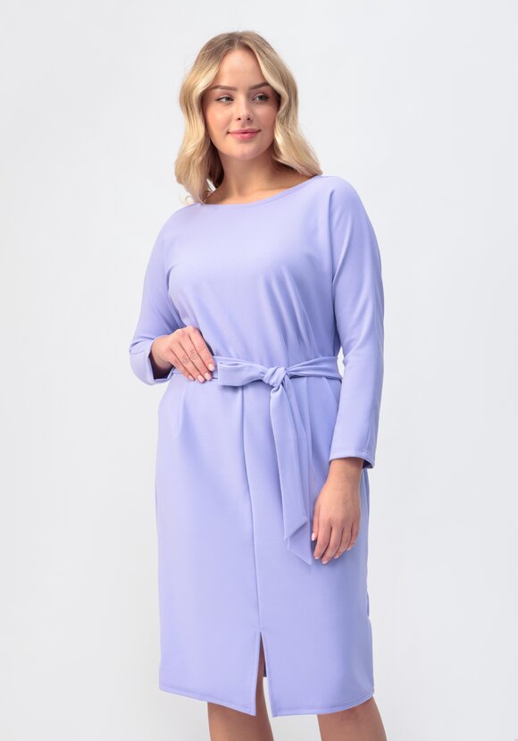 Платье с поясом и разрезом спереди шир.  580, рис. 2