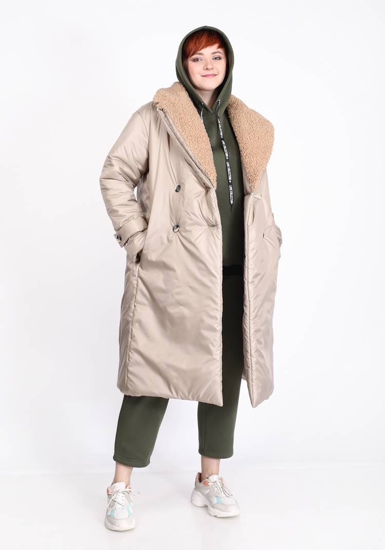 Пальто с меховым воротником шир.  750, рис. 3