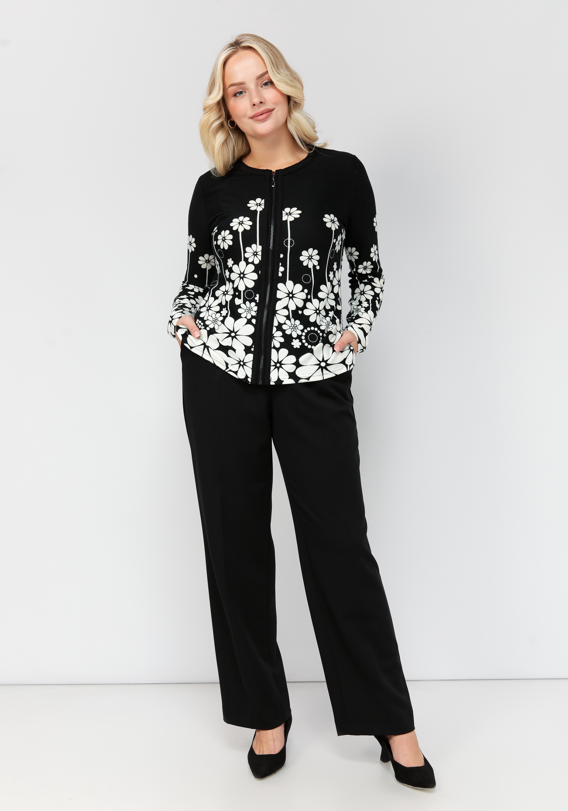 Блуза "Альма" Zolinger, цвет черный, размер 58 - фото 9