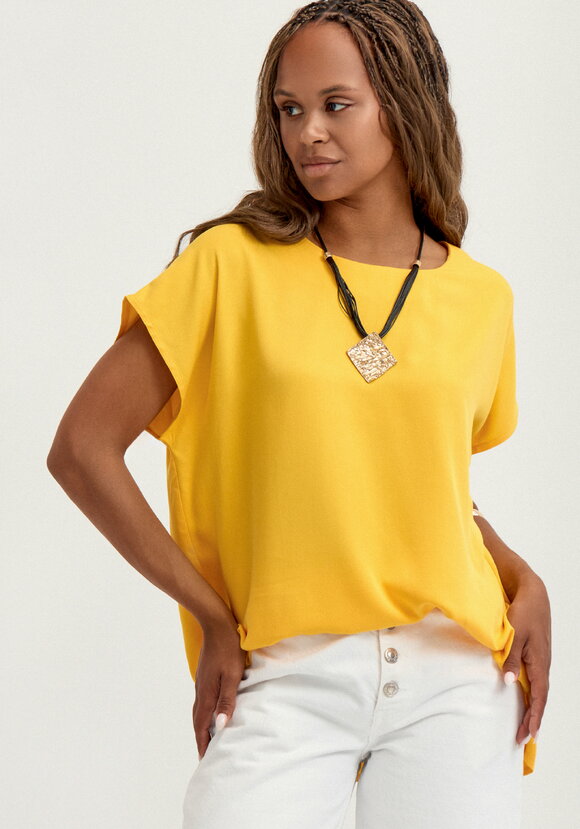 Блуза с коротким рукавом однотонная шир.  580, рис. 9