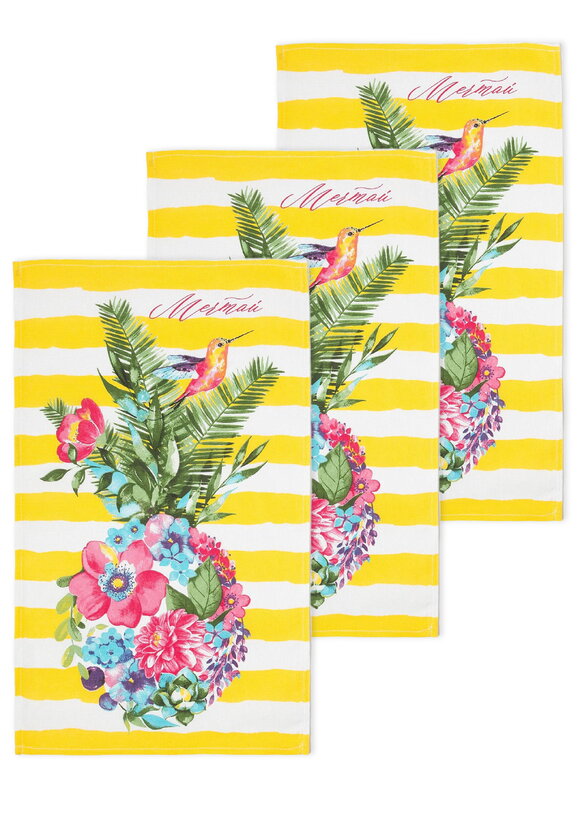 Полотенце кухонное Цветной ананас, 3 шт. шир.  580, рис. 1