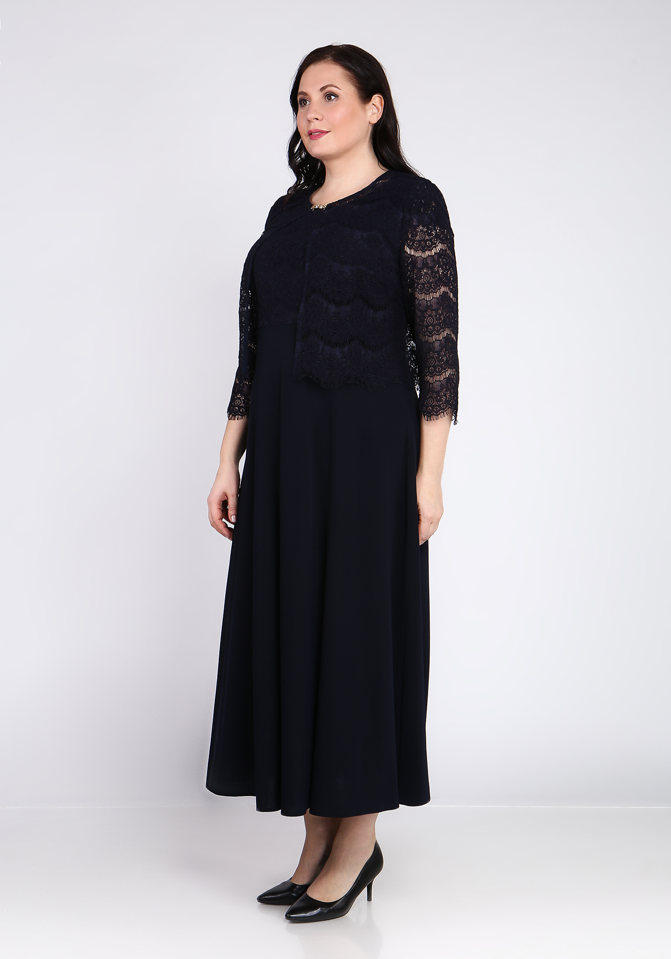 Платье с кардиганом "Люсин" Bel Fiore, размер 50, цвет черный - фото 10