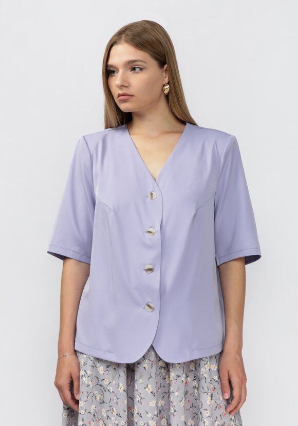 Комплект: блузат+юбка c цветочным принтом шир.  580, рис. 17