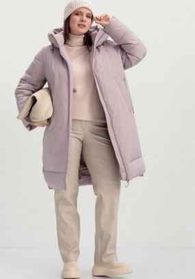 Пуховик с боковыми карманами на молнии