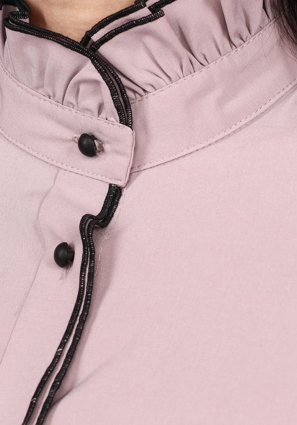 Блуза с двойной рюшей шир.  580, рис. 8