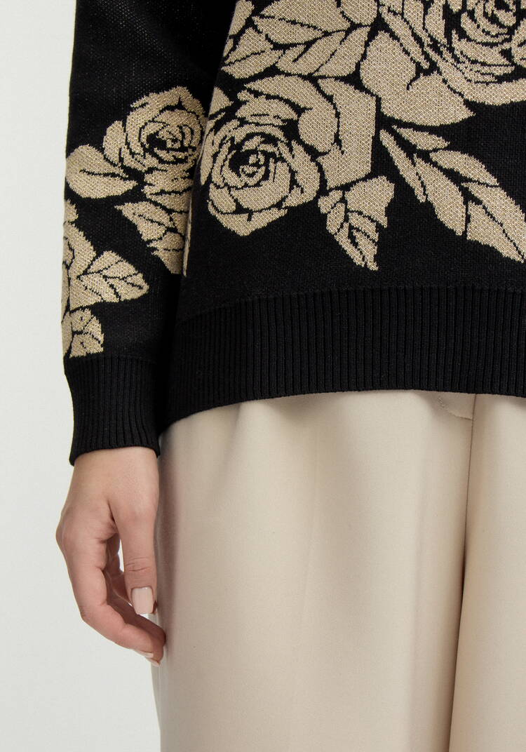 Джемпер с флористическим мотивом шир.  750, рис. 18