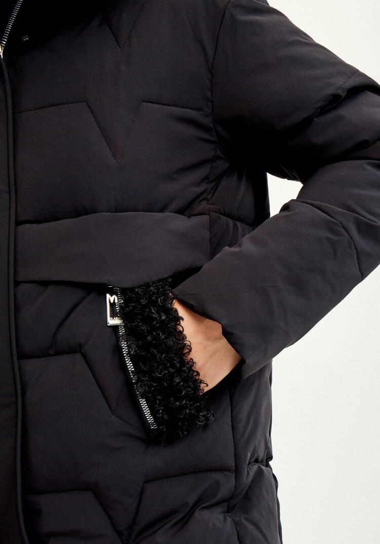 Пальто стеганое с меховой отделкой шир.  750, рис. 24