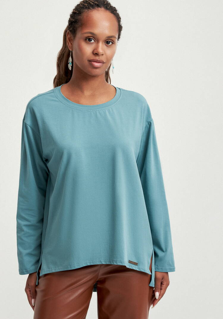 Туника свободного силуэта с разрезами шир.  750, рис. 22