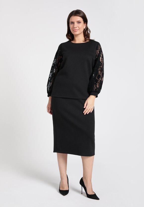 Блуза с кружевными  рукавами шир.  580, рис. 8