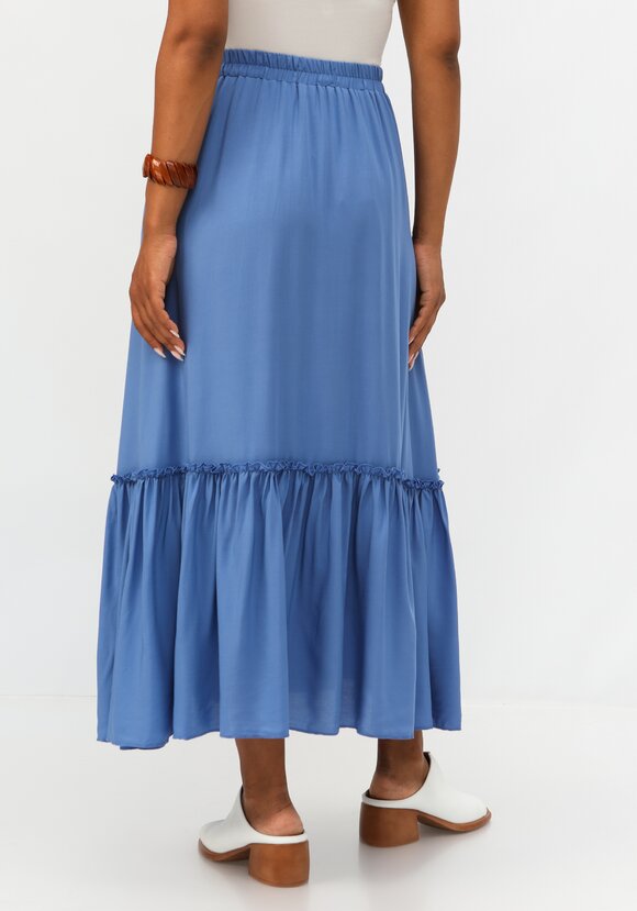 Юбка на эластичной ленте с ярусами шир.  580, рис. 19