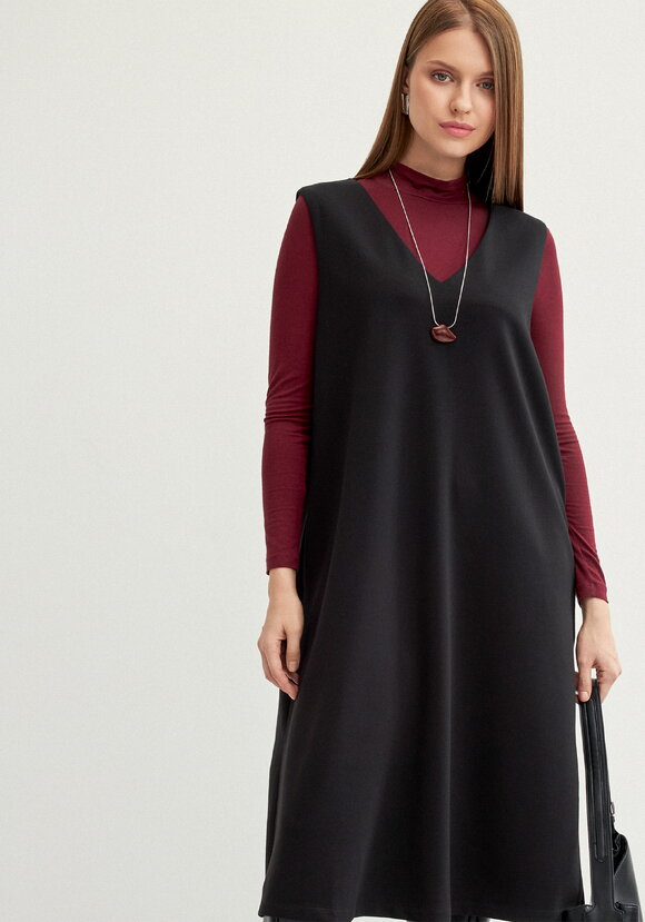 Сарафан трикотажный ,прямой с разрезами шир.  580, рис. 10