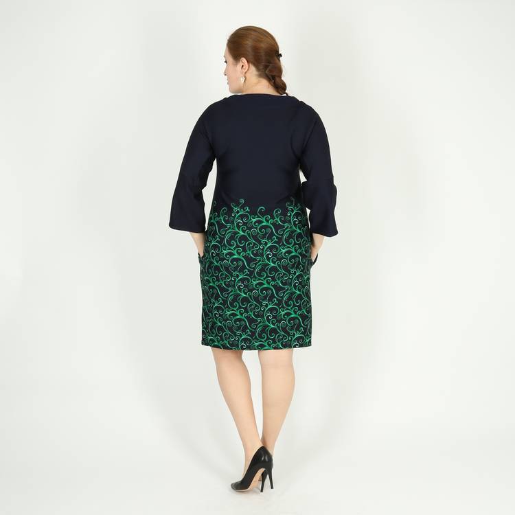 Платье с рукавом 3/4 и узором шир.  750, рис. 5