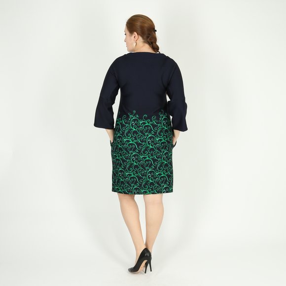 Платье с рукавом 3/4 и узором шир.  580, рис. 5