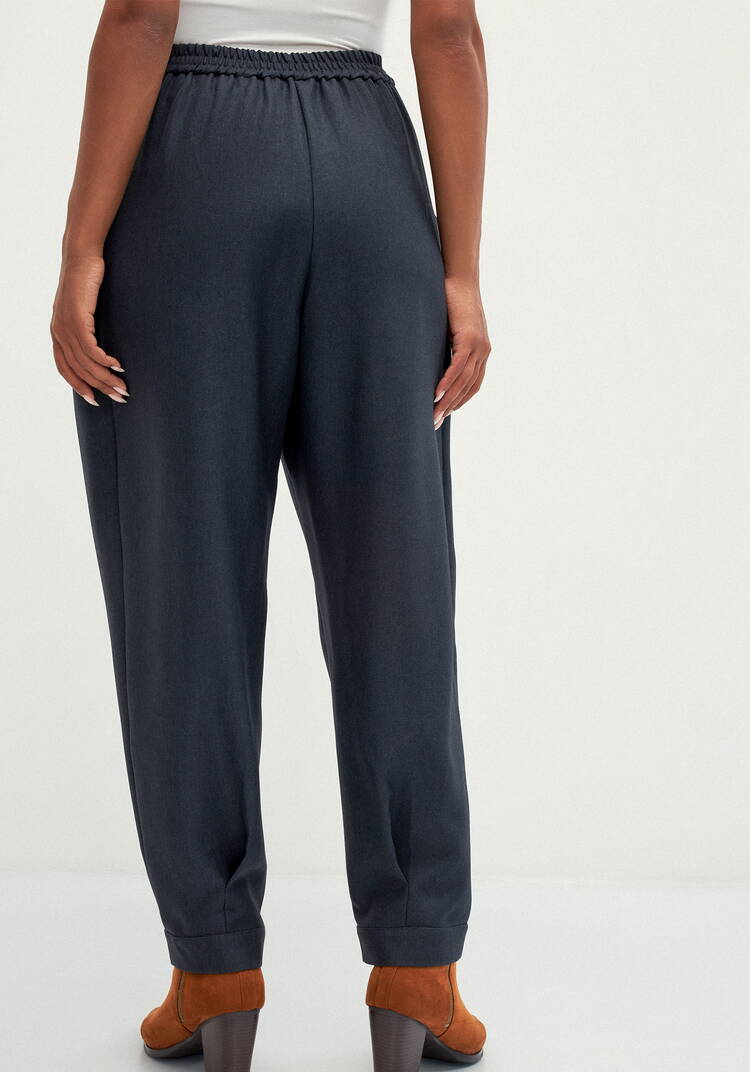 Брюки бананы со складками шир.  750, рис. 3