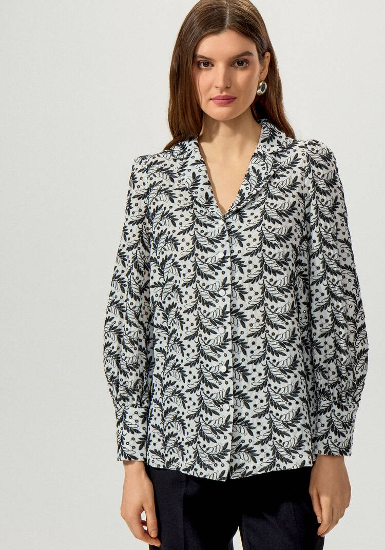 Блуза с английским воротником из шитья шир.  750, рис. 4