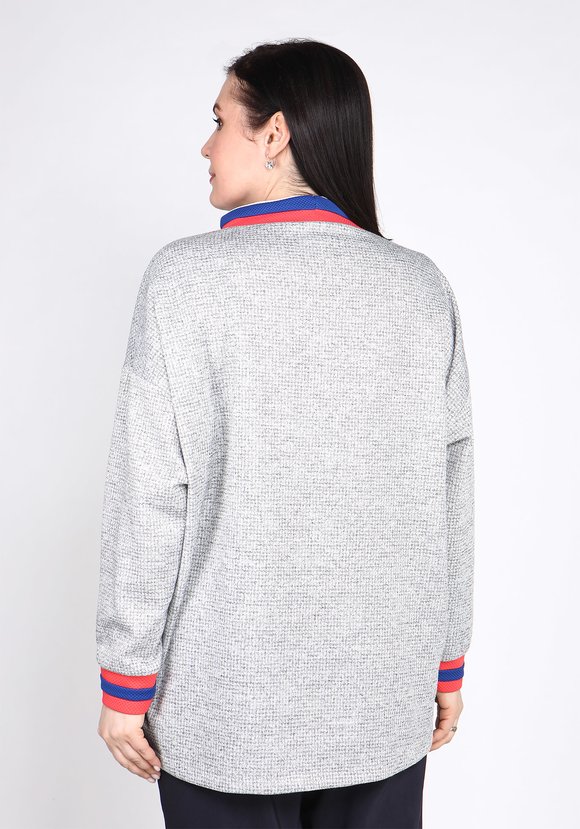 Джемпер с яркими вставками шир.  580, рис. 3