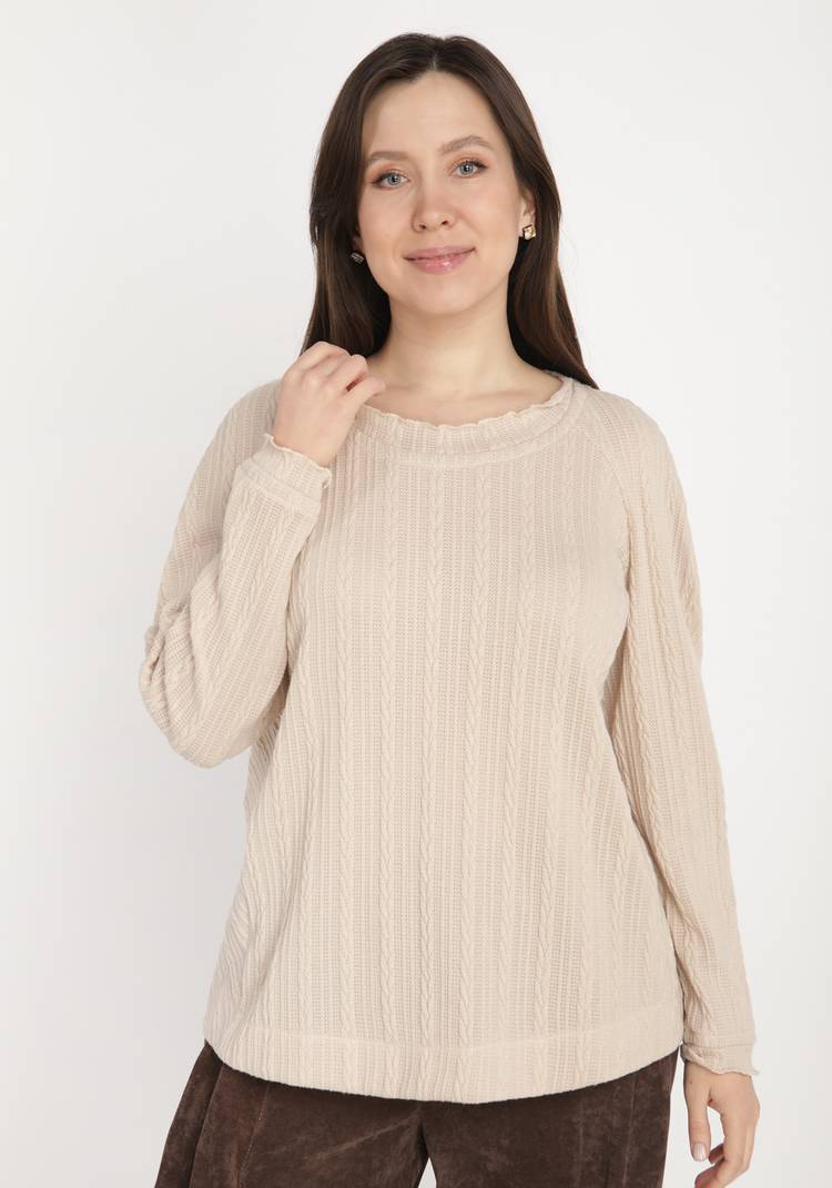 Джемпер с фактурным рисунком косы шир.  750, рис. 4