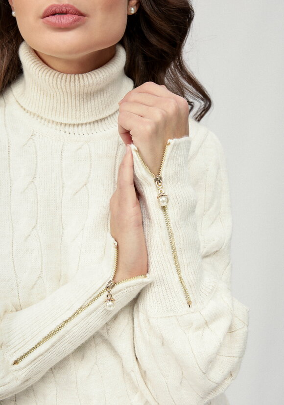 Джемпер с молниями на рукавах шир.  580, рис. 13