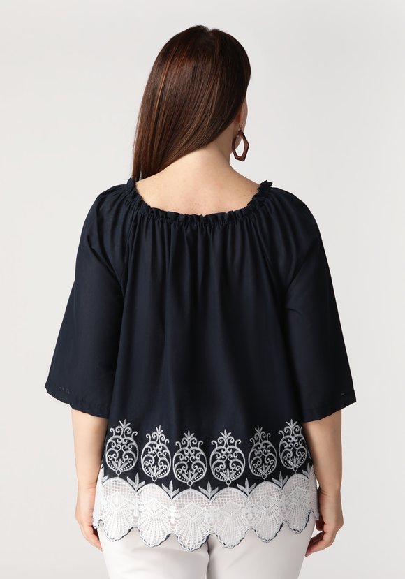 Блуза Роскошь кружева шир.  580, рис. 6