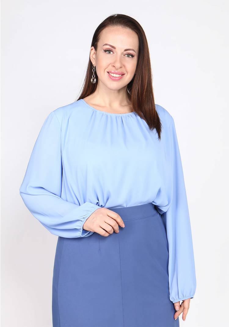 Блуза шифоновая с длинным рукавом шир.  750, рис. 2