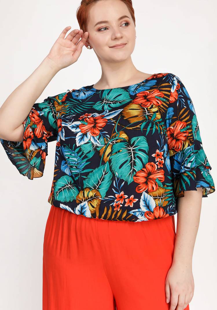 Блуза Яркие тропики шир.  750, рис. 19