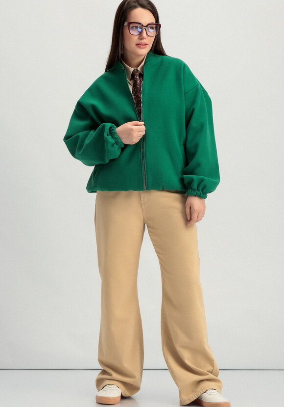 Бомбер свободного кроя на молнии шир.  580, рис. 35