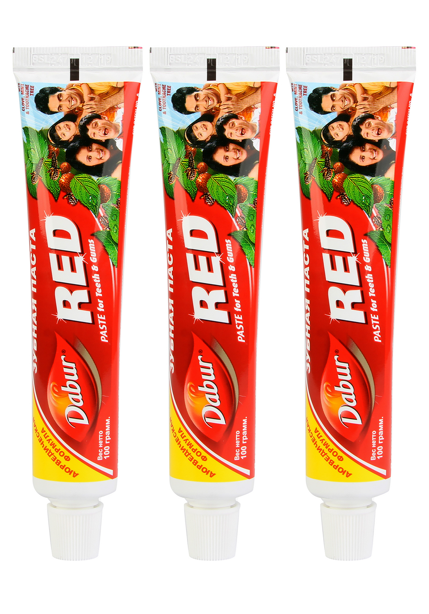 Зубная паста Dabur Red, 3 шт. DABUR