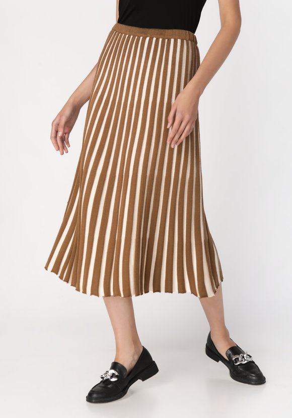 Юбка женская с контрастным плиссе шир.  580, рис. 7