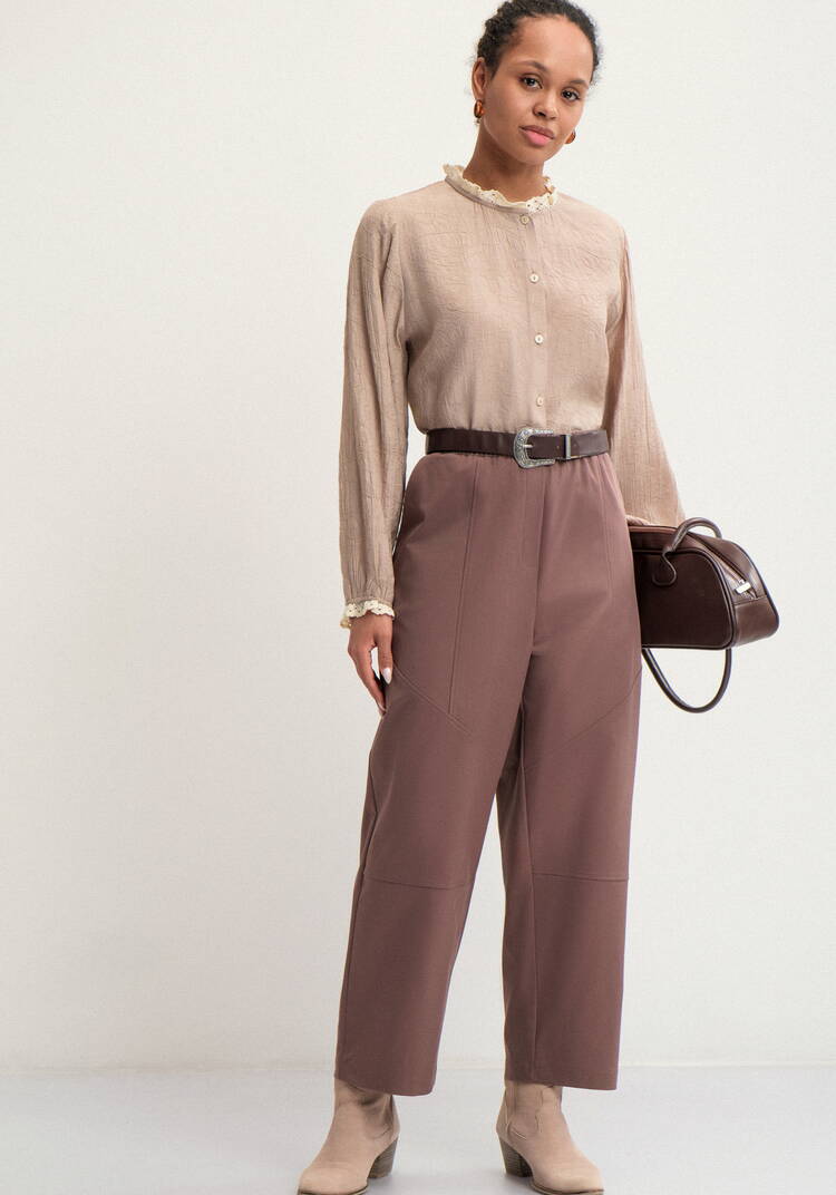 Брюки бананы с конструктивными линиями шир.  750, рис. 8