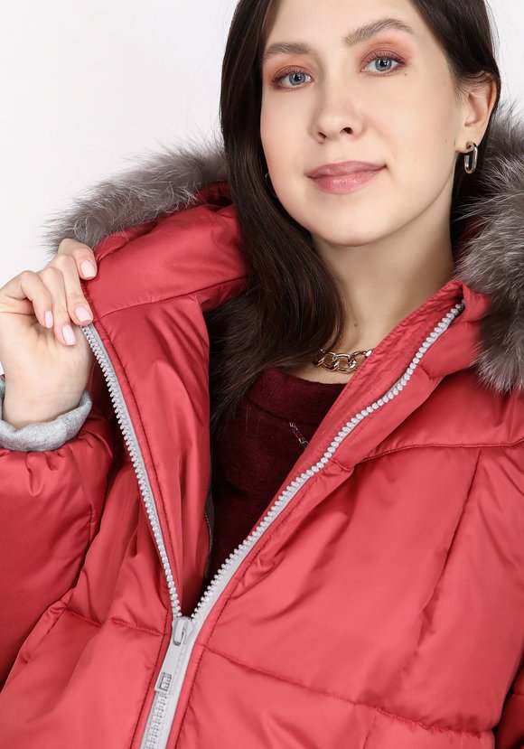 Куртка со съемным мехом на капюшоне шир.  580, рис. 12