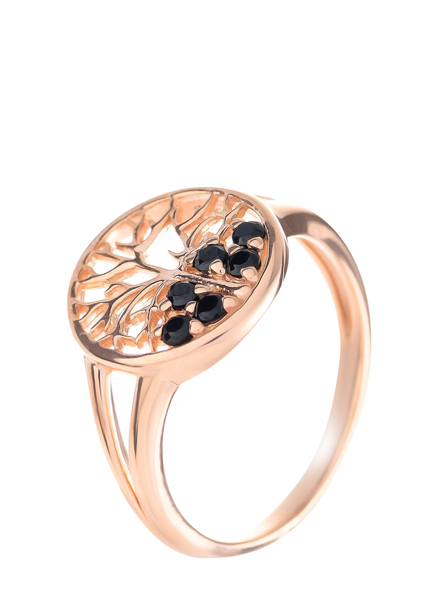 Серебряное кольцо «Дерево удачи» Серебряный Дом, цвет родий, размер 16 сплит шенк - фото 3