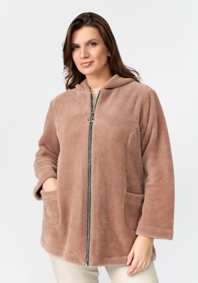 Толстовка плюшевая на молнии с капюшоном