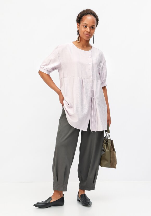 Блуза свободная с декоративными завязками шир.  580, рис. 7