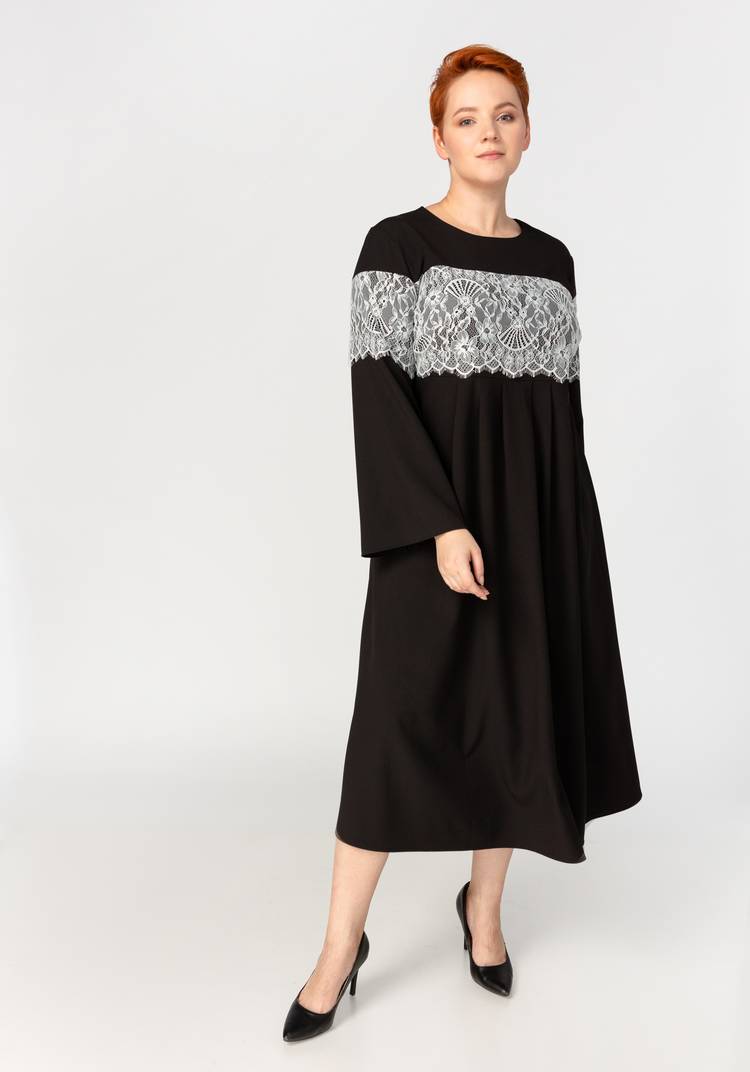 Платье А-силуэта с кружевом шир.  750, рис. 3