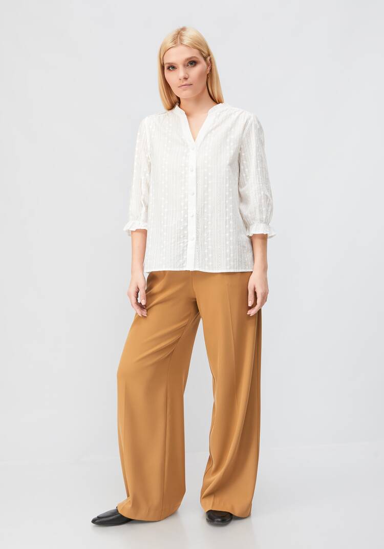 Блуза с воротником стойка  Кристал шир.  750, рис. 9