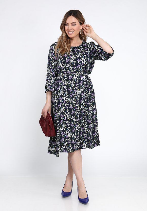 Платье с принтом мильфлер шир.  580, рис. 13