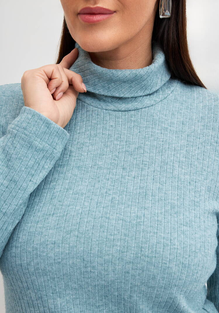 Джемпер с вывязанными косами Камалия шир.  750, рис. 5