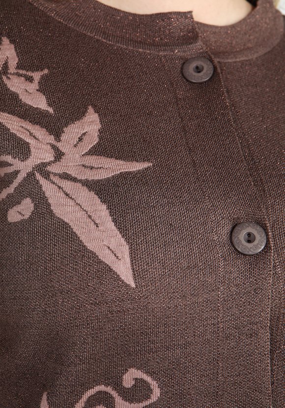 Кардиган с цветочным принтом на пуговицах шир.  580, рис. 4