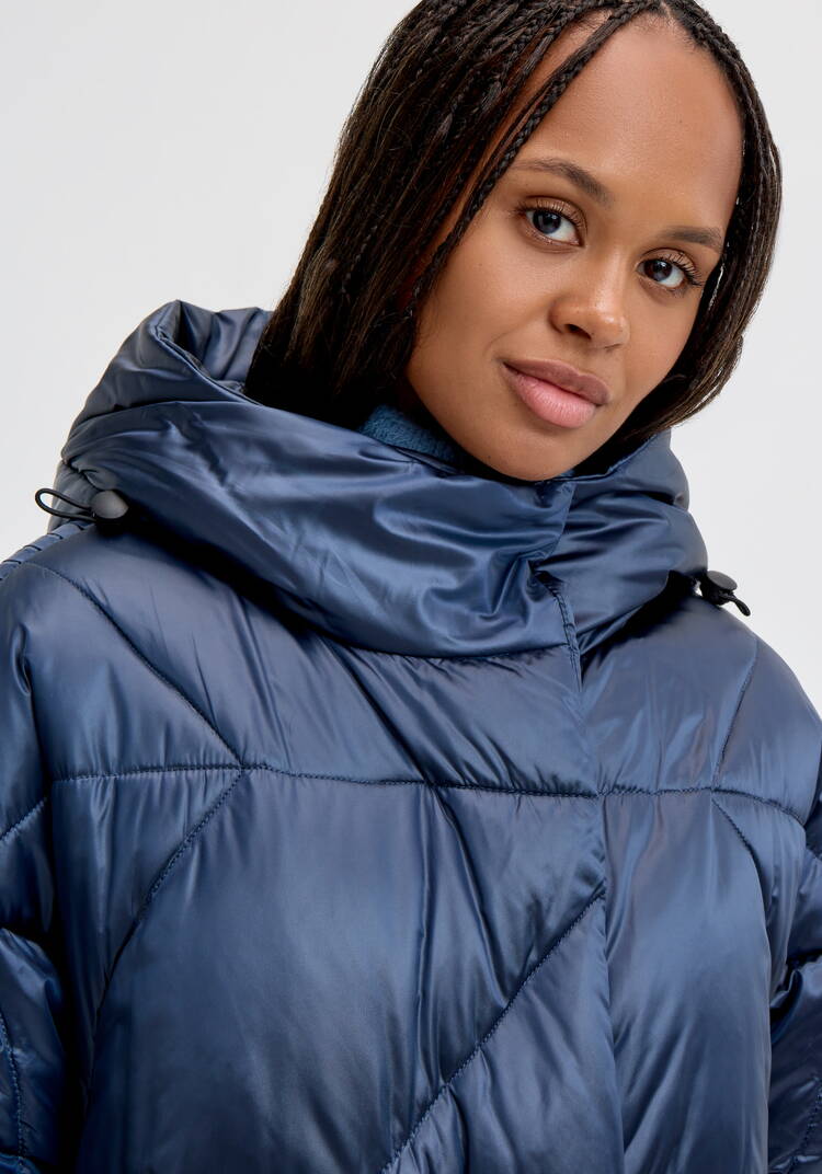 Пальто зимнее с мерцающей тканью шир.  750, рис. 6