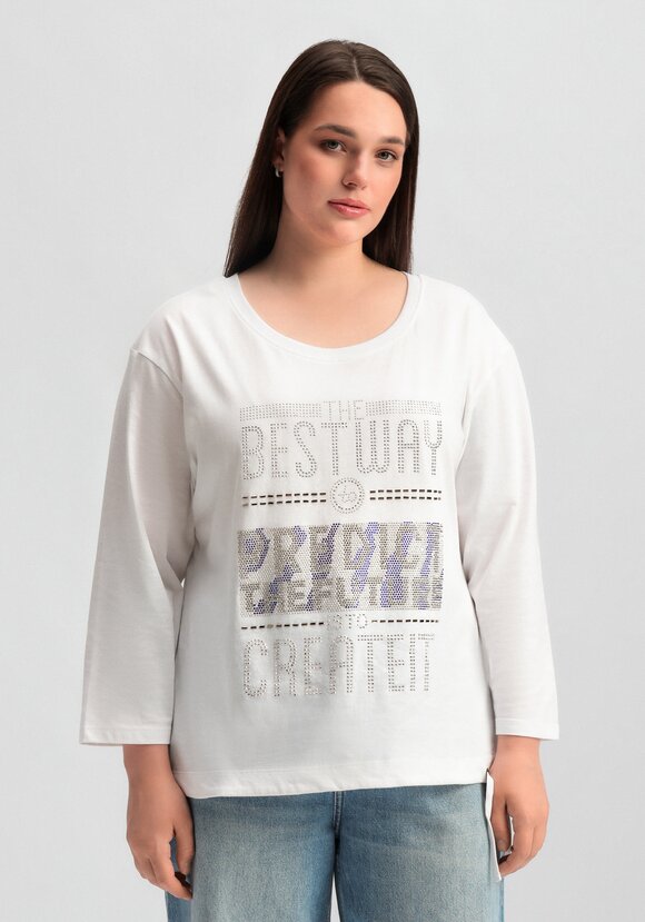 Лонгслив с декором из страз шир.  580, рис. 4