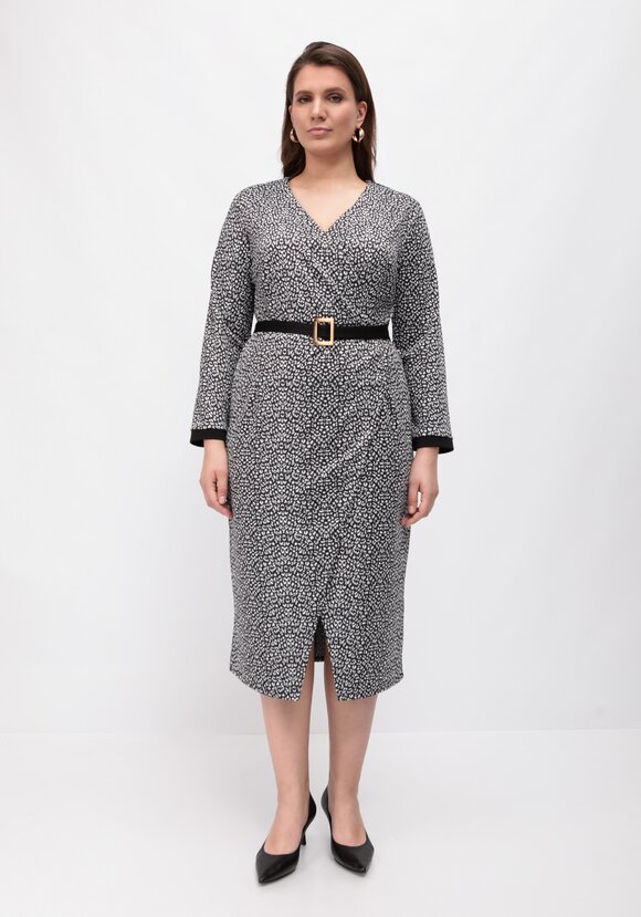 Платье прямого кроя на запах шир.  580, рис. 4