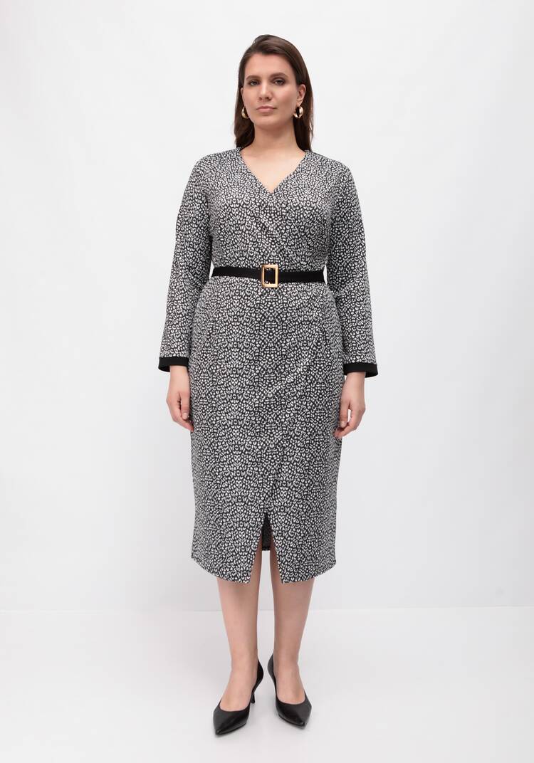 Платье прямого кроя на запах шир.  750, рис. 4