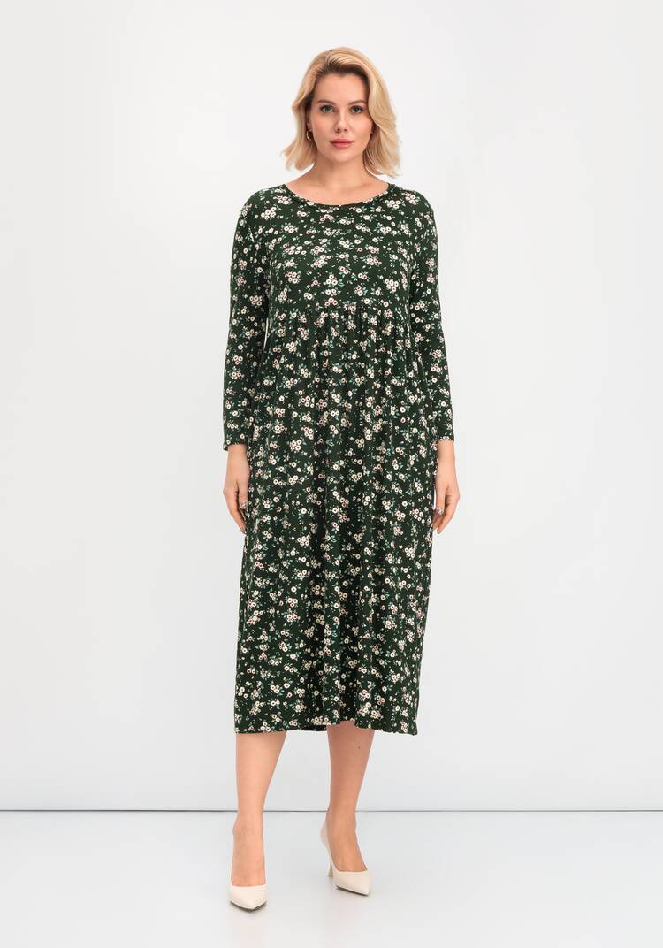 Платье с цветочным рисунком и рукавами 3/4 шир.  750, рис. 29